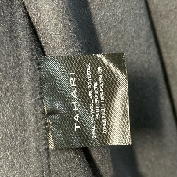 TAHARI Women's Peacoat Wool Blend Lapel Collar Trench Coat-Color Ash - Picture 6 of 7